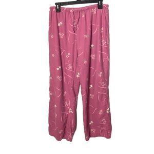 Life is Good flannel pajama lounge pants pink